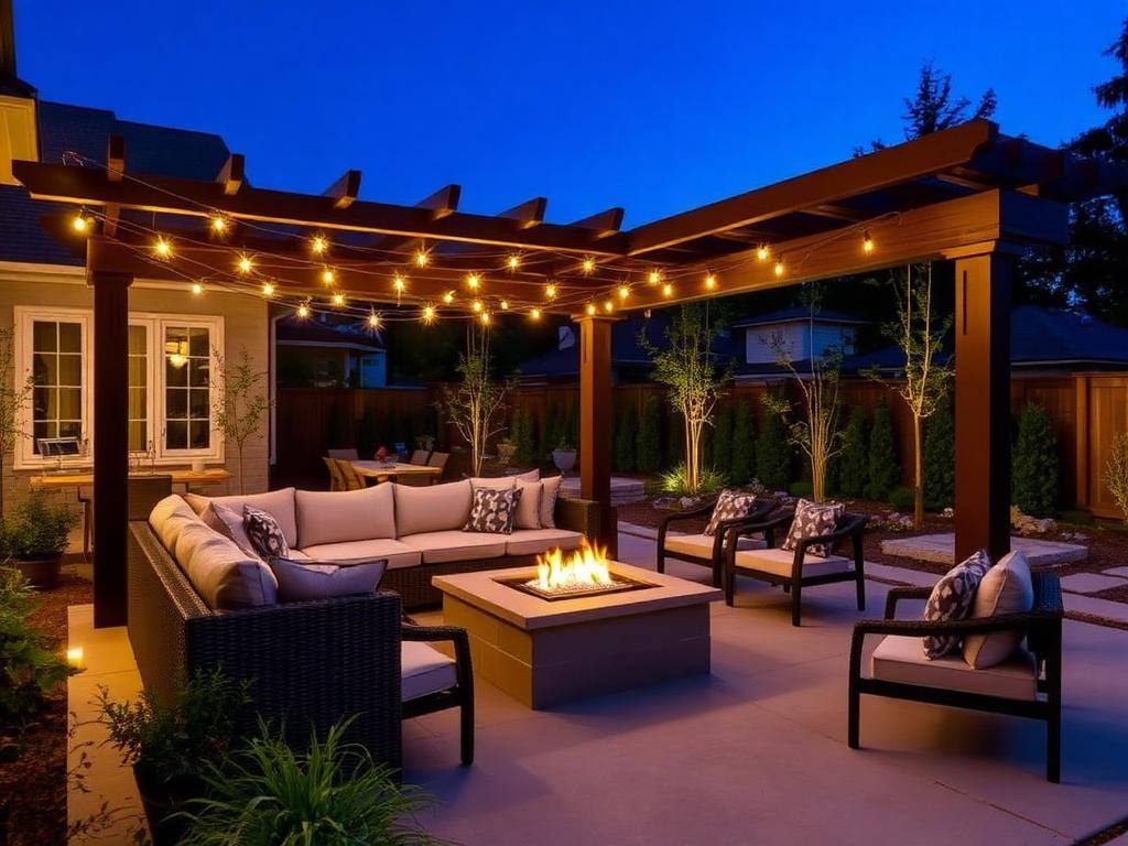 Pergola Fire Pit Retreat